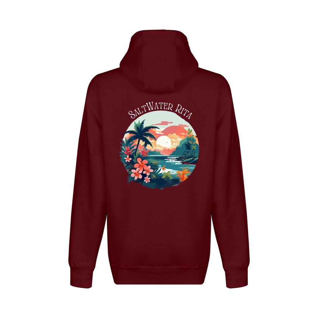 Reel Life Circle Palm Ocean Washed Captiva Hoodie - Small - Spicy